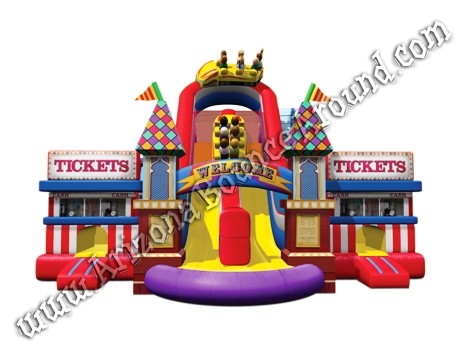 Midway Amusement Park obstacle course rental Denver Colorado